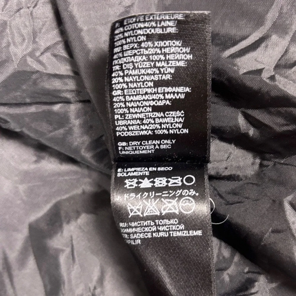 The North Face Field Jacket Mens Large Black Wool Blend Hooded Utility Coat Fall